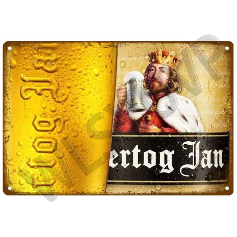 Hertog Jan Retro La Chouffe Metallskilt Blikkskilt Whisky Belgia Øl Plakett Metall Veggdekor Vintage Dekor Plakater Skilt Man Cave