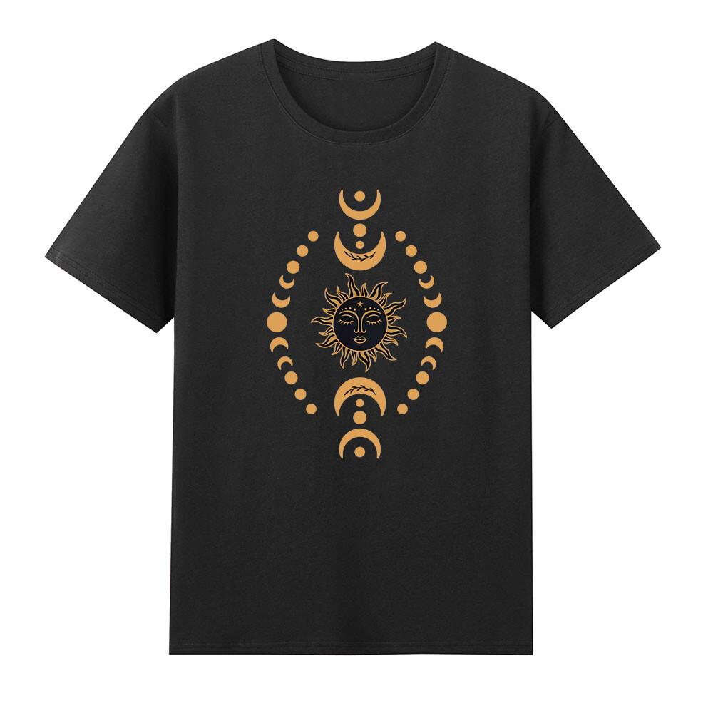 Boho Sun And Moon Celestial Crescent Moon Phases Tshirt S