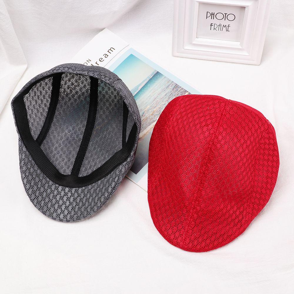 Men Women Adjustable Casual Breathable Beret Hats Gatsby Hats Sun Caps Mesh Caps