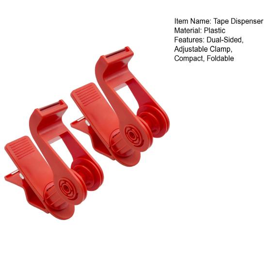 Tape Dispenser Gift Wrapping Tool with Adjustable Table Clamps And 360-Degree Rotation Easy Cut Tape Holder for Paper Rolls