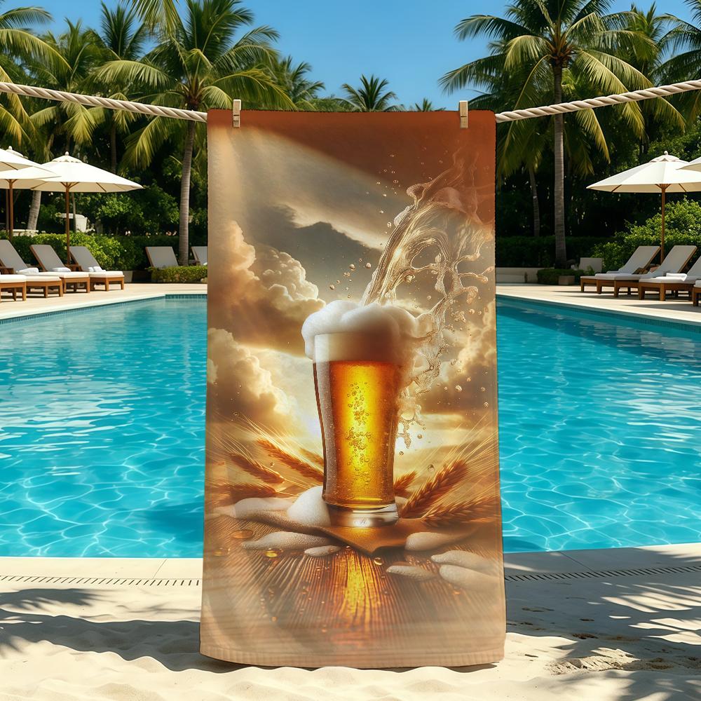Anime Cooles Bierhandtuch Für Outdoor Camping Strandhandtuch Super Saugfähig Schnelltrocknend Sommerhandtuch