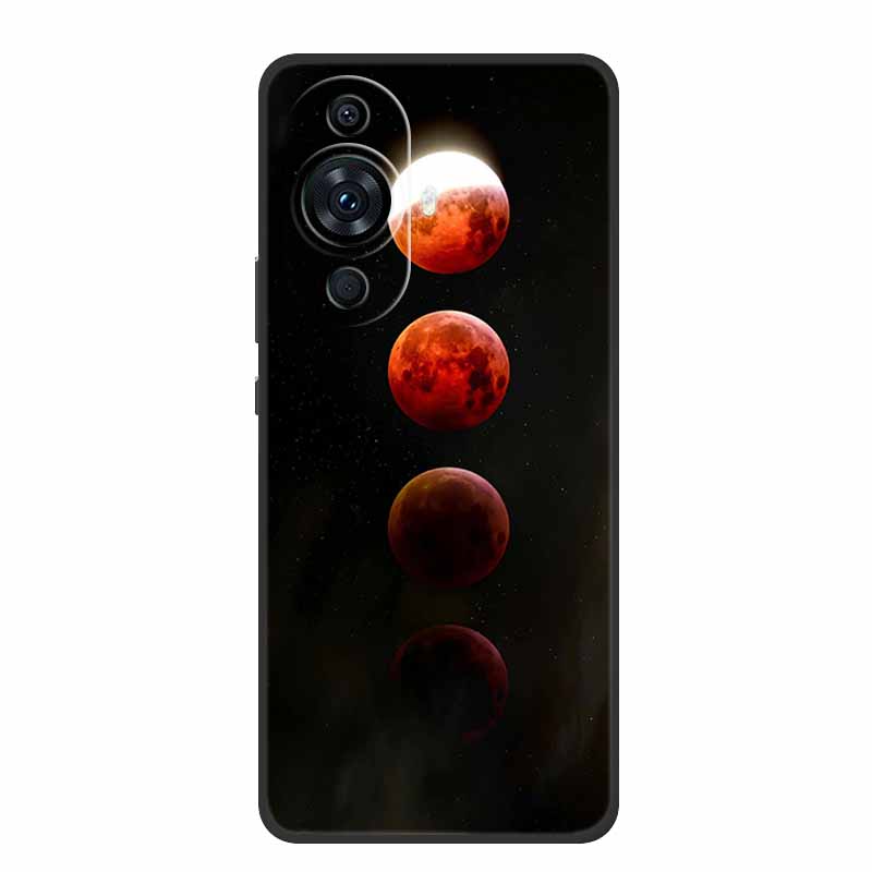 Funda For Huawei Nova 12s Case Cute Cartoon Cat Black Silicone Soft Back Cover Case For Huawei Nova 12s Case Nova12s 12 S Coque