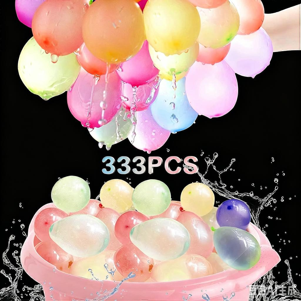 111/333Pcs Rapid Fill Multicolor Water Balloons Self-Sealing Water Balloons for Summer Outdoor Water Fights Beach Pool Party Toy