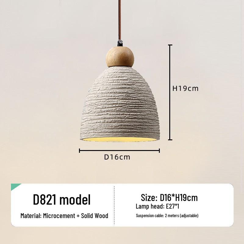 Japanese Wabi-Sabi Yellow Travertine Pendant Light, Retro Mid-Century Style for Bedroom, Homestay, or Restaurant.