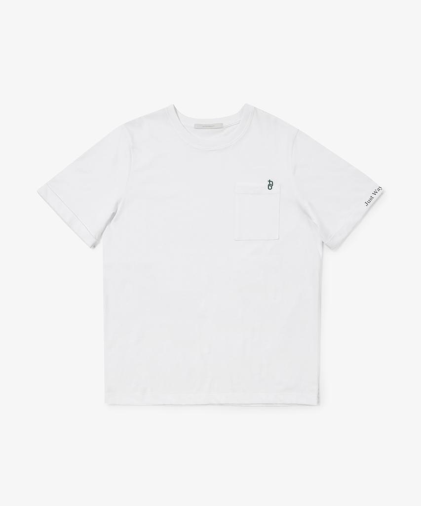 Solteuaenchokollis Pocket Point Sleeve Lettering T-Shirt White 4W2321004