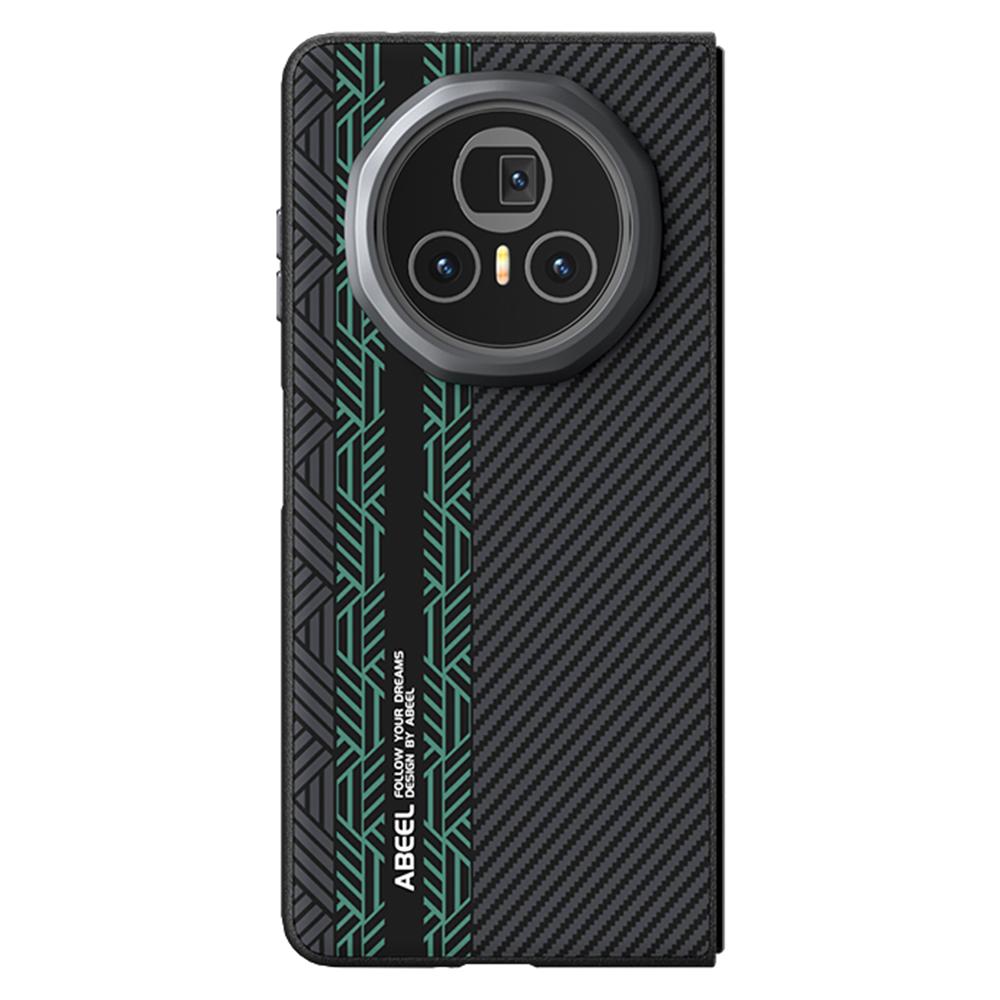 

ABEEL Чехол для Honor Magic V3 5G PC+ТПУ+Алюминиевый сплав+ПУ кожа Чехол для телефона Совместим с MagSafe Texture 2