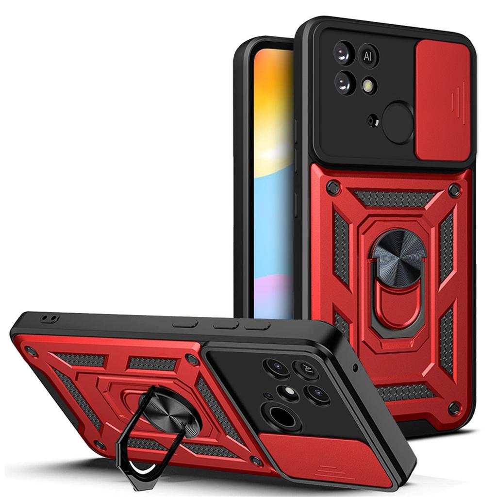 Shockproof Armor Case For Xiaomi Redmi 10C 4G Car Holder Phone Cover For Redmi10C 4g Camera Lens Protection Fundas