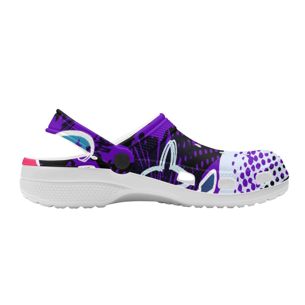 Colorful Printed EVA Garden Shoes Unisex Lightweight Breathable Slip On Clogs Beach Pool Bathroom Home Slippers Comfort Fit