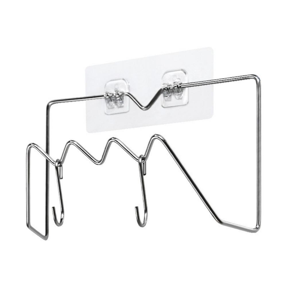 Wall Mounted Cutting Board Storage Rack Stainless Steel Chopping Board Organizer  Restaurant серебряный
