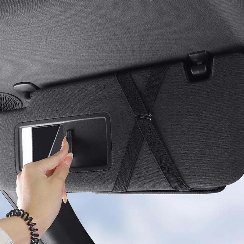 Car Sun Visor Organizer Universal Visor Panel Storage Bag PU Leahter Multi-Pocket Auto Storage Pouch Glasses Box