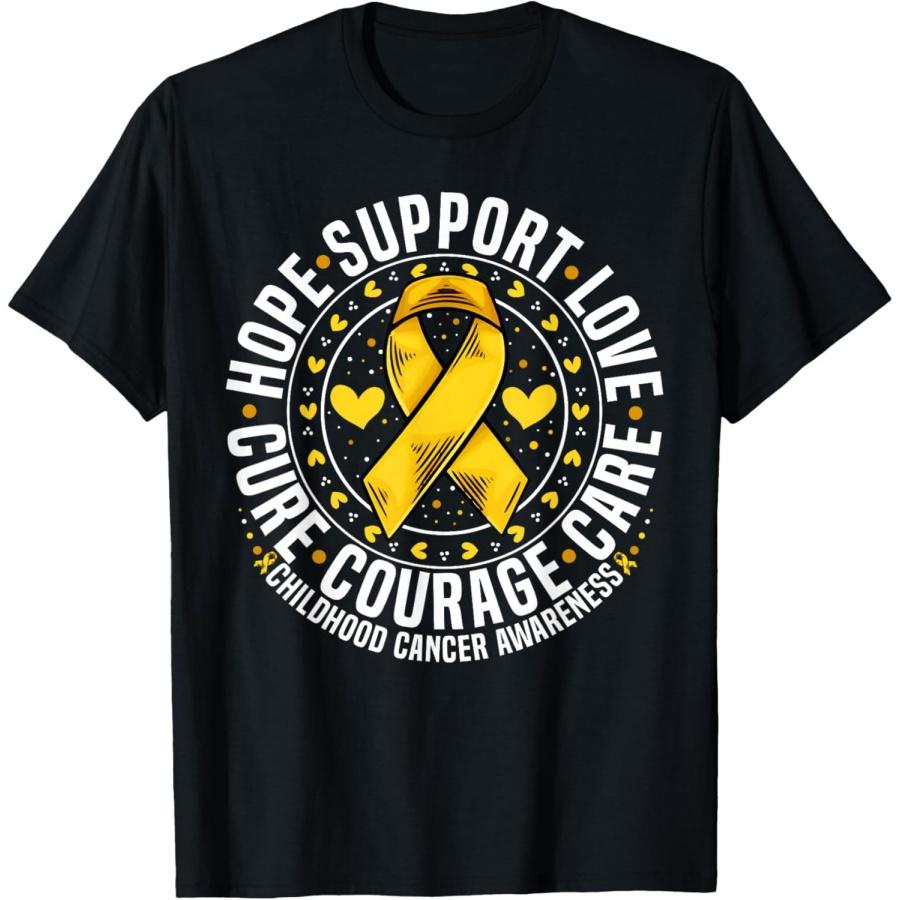 

Childhood Cancer Support Family Childhood Cancer Awareness T-Shirt XXXXXL чёрный