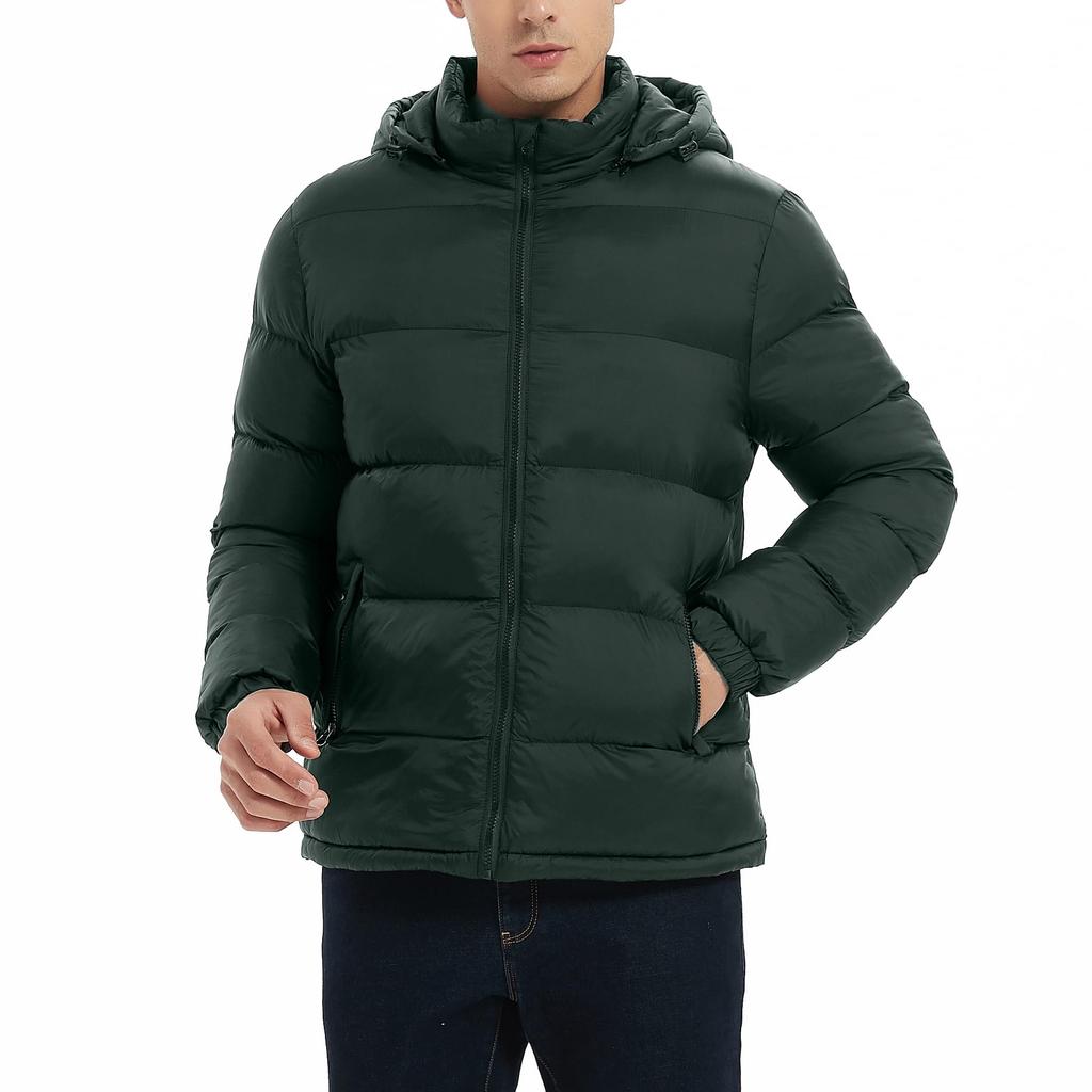 CEEN Lightweight Down Jacket for Fall and Lightweight and Comfortable for Outdoor Casual Hooded Warm and Warm for Commuting and Solid Unisex Men's