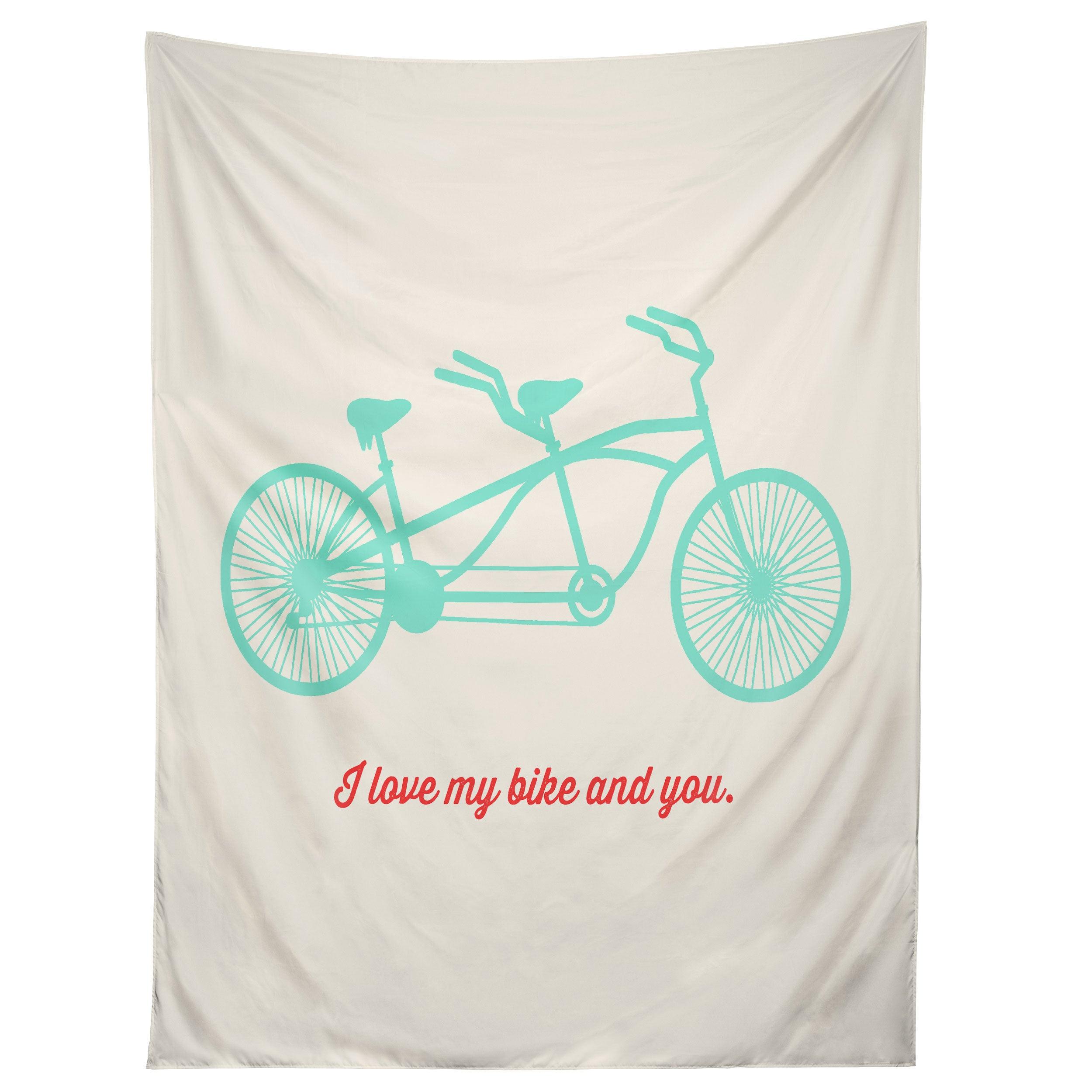 MY BIKE AND YOU tapestry 75x100