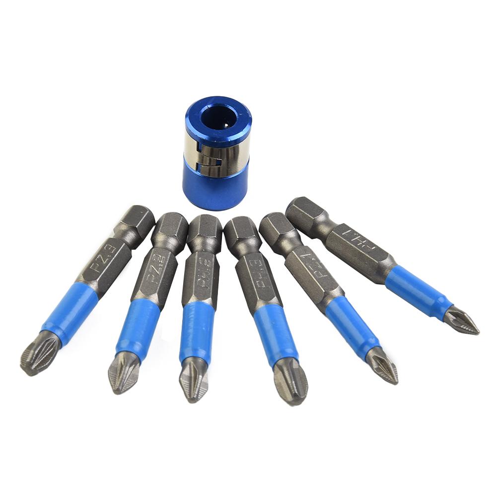 Set Screwdriver Bit 50mm Length 6Pcs/Set Alloy Steel Anti Slip PH1/PZ1/PH2/PZ2/PH3/PZ3 Wear Resistance Brand New