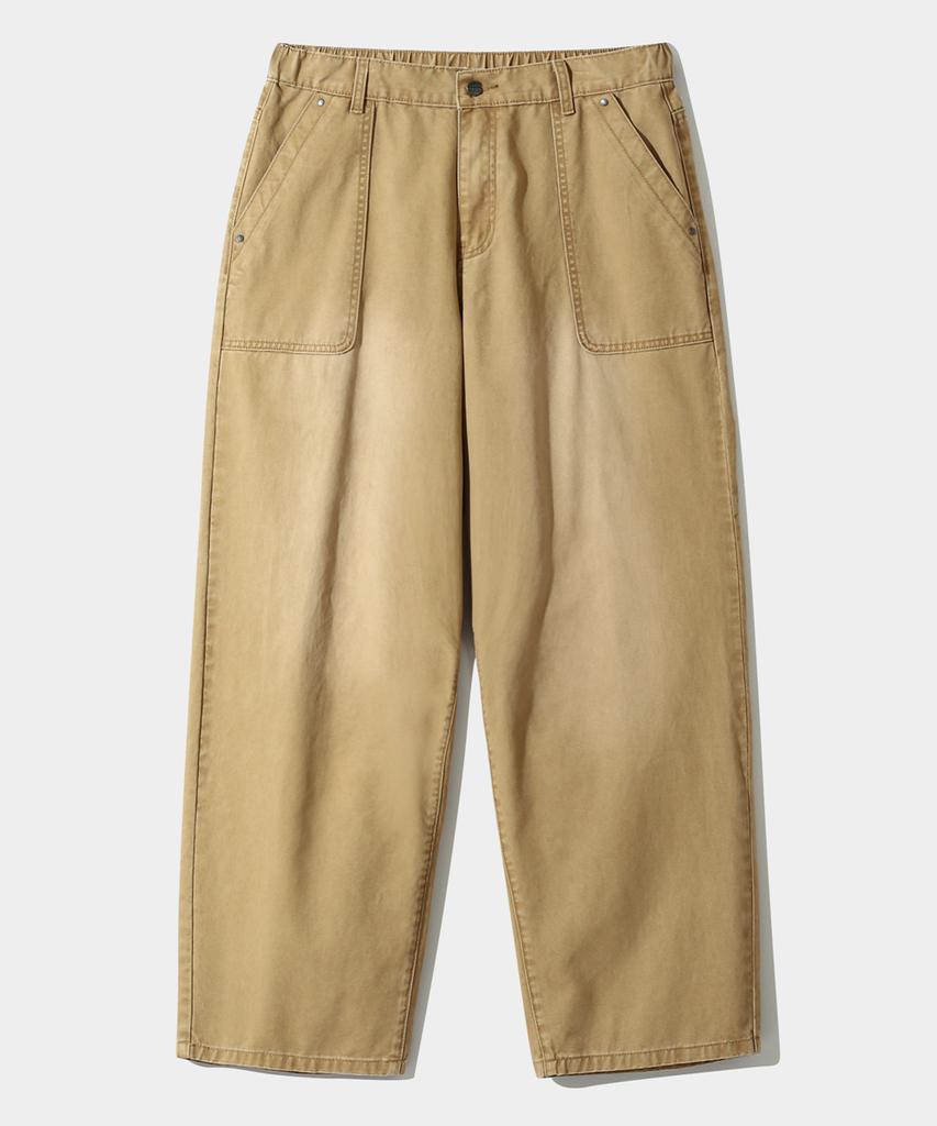 Dimiteulibeullaeg Essential Fade Wash Fatigue Pants_Beige