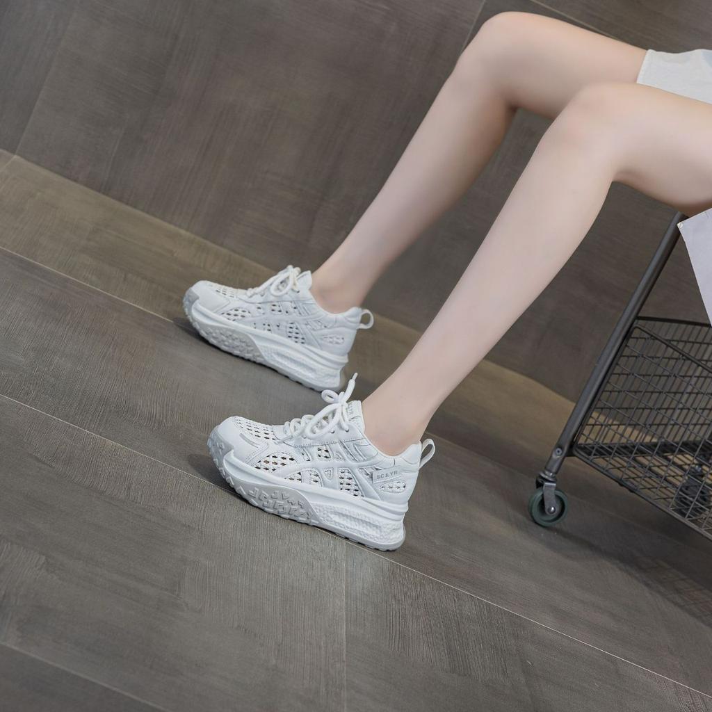 Small breathable sports shoes women's 2025 new platform heightening dad shoes popular casual versatile fashion women's shoes