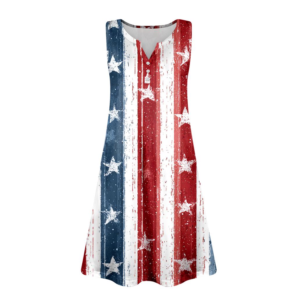 Damen Sommerkleider Lockeres V-Ausschnitt Ärmelloses Sommerkleid Kleid Mit Taschen