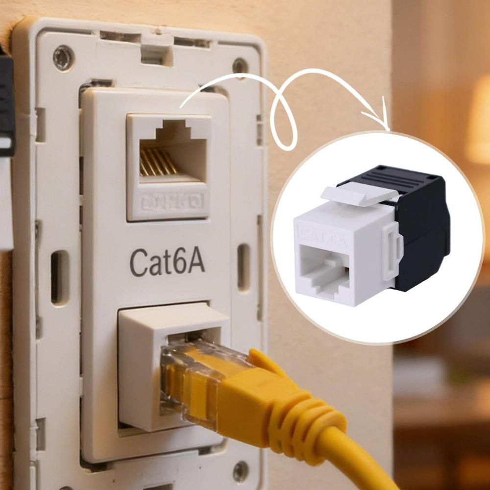 1-5PCS Super Six-category Network Module CAT6A No-print and Non-blocked RJ45 Information Network Module Cat6A Modular Receptacle