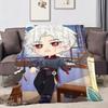 chibi Sylus Xavier Love and Deepspace Flannel soft warm plush blanket sofa living room pet hogar bedroom gift home Car portable