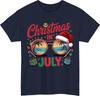 Christmas in July TShirt Beach Party Santa Holiday in Summer Vacation Tee Top
