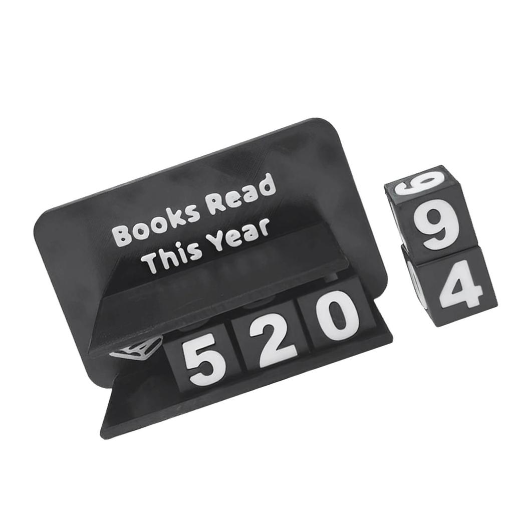 Creative 3D Printed Reading Progress Trackers With Number Cubes Books Read This Year Counter Sign Reading Challenge Gift