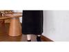 Women's High Waist Wool A-line Skirt: Slimming, Versatile, Black, Slit, Hip-Covering, Autumn/Winter 2025.