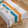 Modernes, prägnantes Muster im Stil, wasserdicht, rechteckige Tischdecke aus Polyester, Heimdekoration, Küche, Wohnzimmer, Hochzeitsfeier