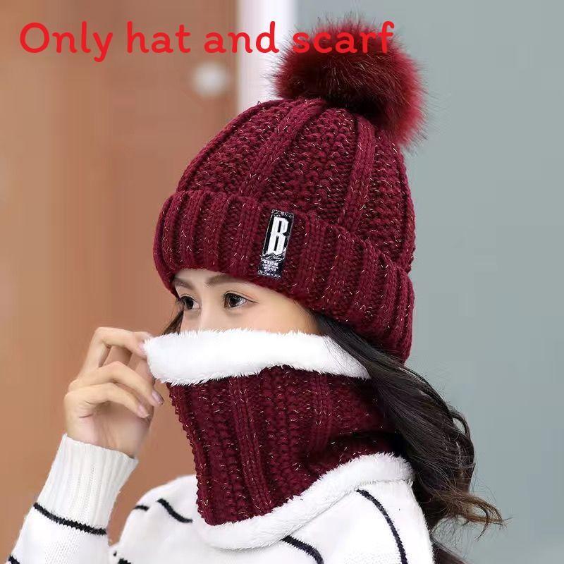 Knitted Winter Hat With Plush Balls And Letter Decorations For Outdoor Daily Use