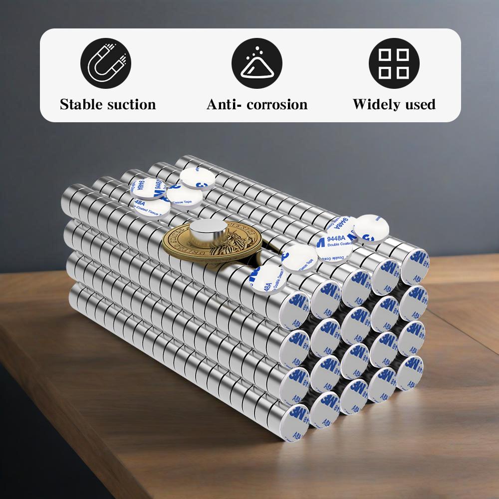 10x5mm Super Powerful Round Neodymium Magnet With double-sided adhesive Magnet N35 Strong Permanent Magnetic imanes