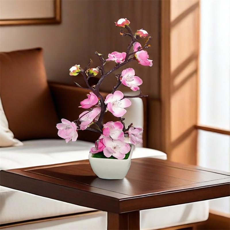 Double Vertical Pattern Pot Wintersweet Bonsai Artificial Plum Blossom Flowerpot Planting Flowerpot