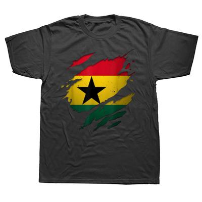 Proud Ghanaian Vintage Ghana Flag Mens TShirt Print Graphic T Shirts Summer Hip Hop Tees Short Sleeve Harajuku Mens Clothes