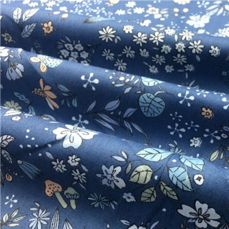1pc Floral Cotton Print Fabric, Pre-Cut Quilting & Sewing Material for DIY Crafts and Patchwork Decor
