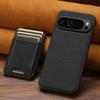 SUTENI H17 For Google Pixel 10 Pro XL Magnetic Case Card Slots Leather + TPU Kickstand Phone Cover
