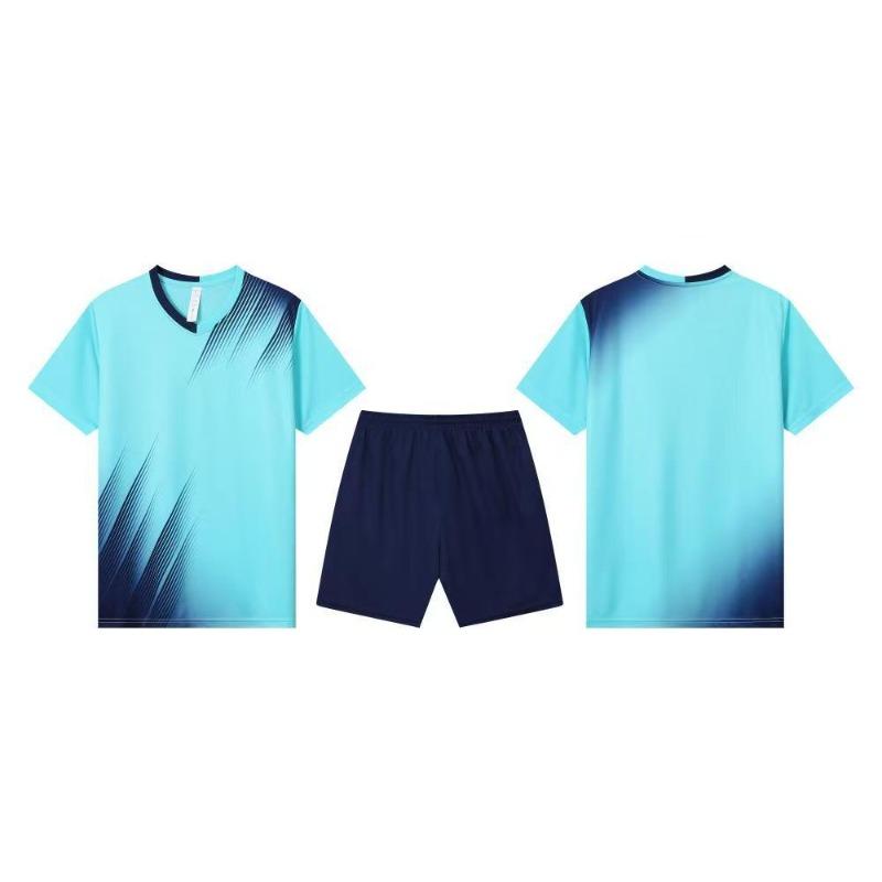 

Football suit Men s and women s children s short-sleeved sportswear Adult children s student training game team jersey S світло-синій колір