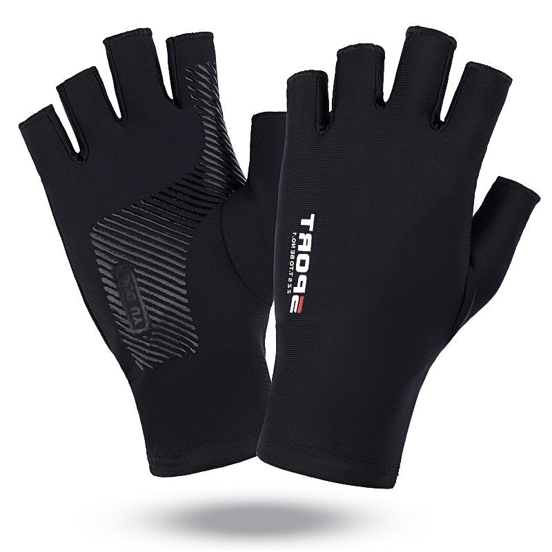 4pair of men's performance breathable quick drying exposed fingers anti slip sunscreen suitable for cycling and fishing