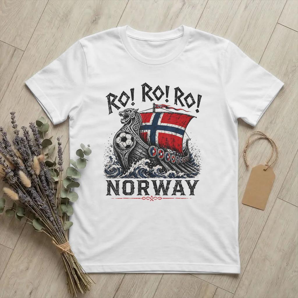 Norway Ro Funny Viking Longship Nordic Unisexs T Shirt Norse Warrior Novelty Tees Round Neck TShirts 100 Cotton New Arrival Tops