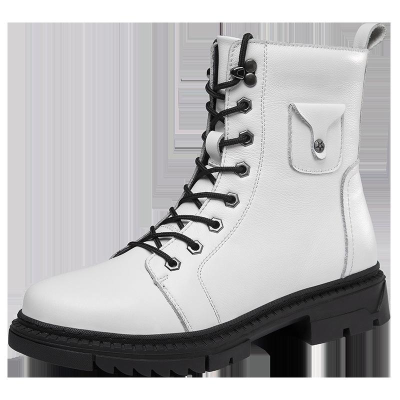 Men s Mid-Calf Leather Winter Boots - Cotton, Plus Velvet, Round Toe 37