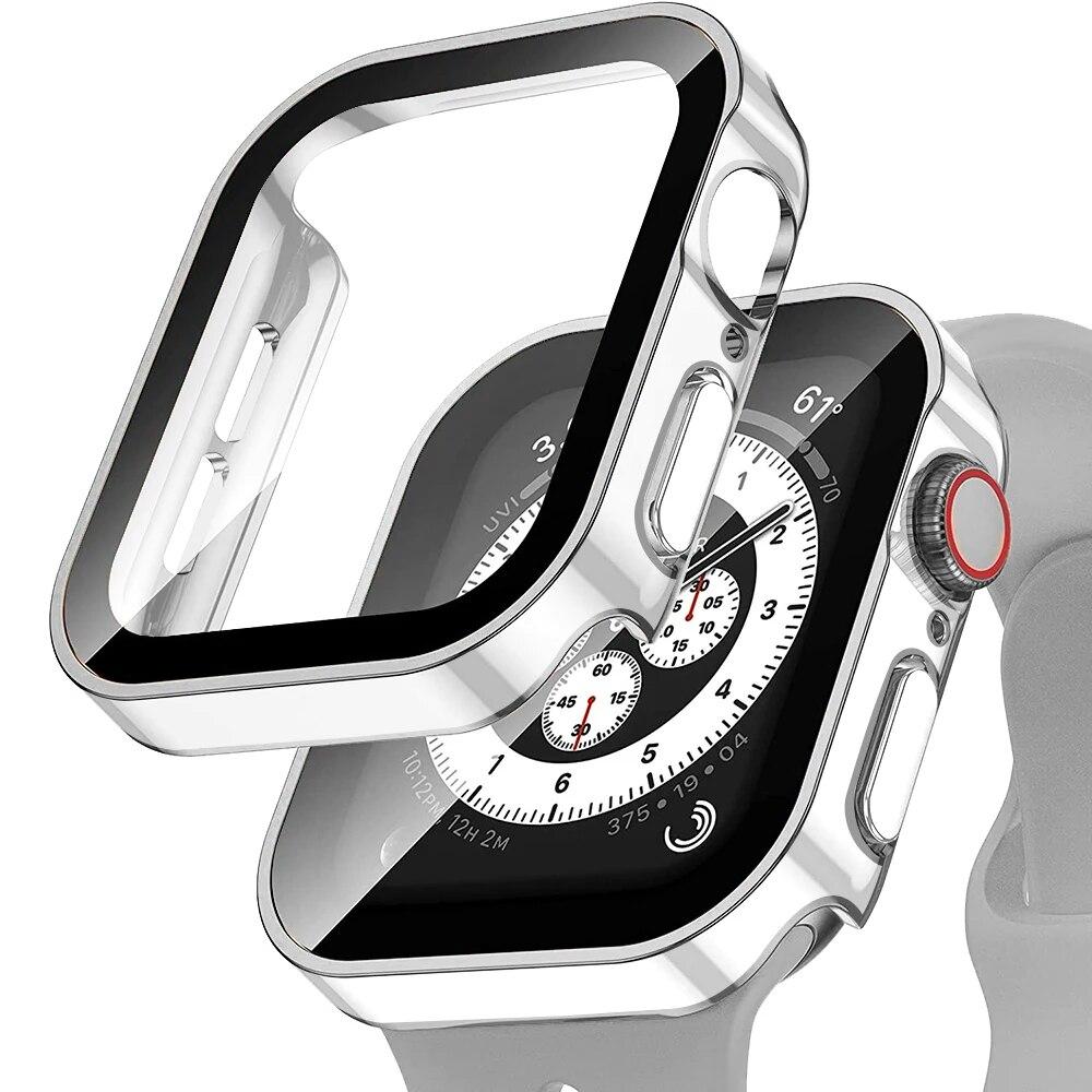 Waterproof Case for Apple Watch 7 8 9 45mm 41mm 44mm 40mm Screen Protector Cover Straight Edge Bumper iWatch 5 SE 6 Accessories