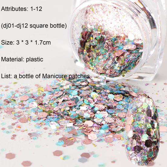 Nail Glitters Irregular Shape Holographic Fashion Laser Sequins Powders for Party