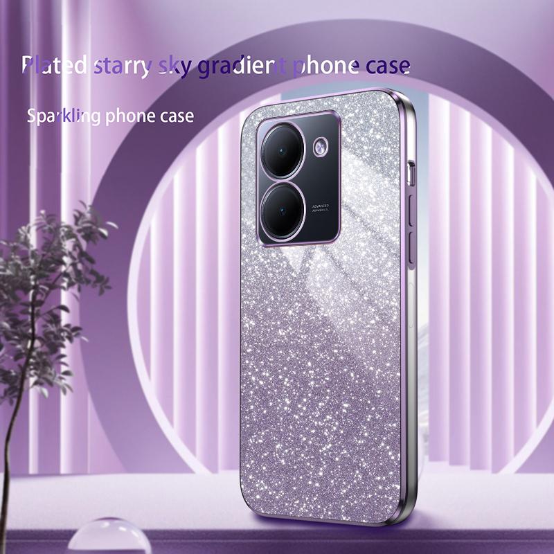 For VIVO Y27 5G Y36 Luxury Electroplated Glitter Phone Case For Vivo Y27 5G Case Shockproof Clear Soft Back Protective Cover