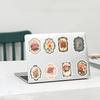 50Pcs Vintage Flower Mirror Graffiti Stickes Decoration Guitar Laptop Luggage DIY Waterproof Sticker