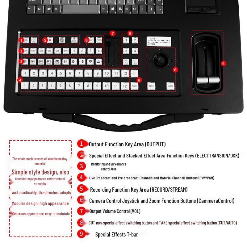 Jiashiying 9800plus 19.5-inch Live Production Switcher