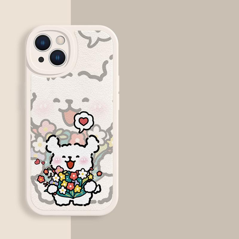 Phone Case For Lovers Couples Fit for iPhone 11 12 13 14 15 16 Pro Max XR X XS Mini 8 7 Plus SE 2020 Clear Case Cute Cartoon Dog