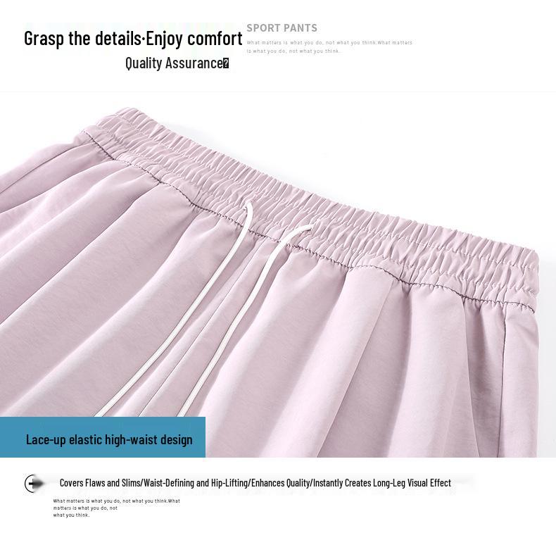 Women's 2025 Ice Silk High-Waisted Quick-Dry Wide-Leg Shorts