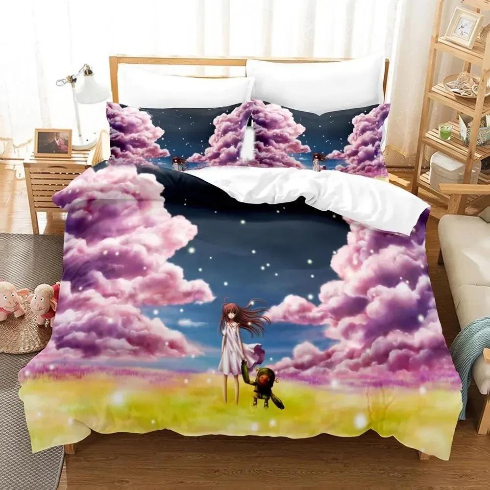3D Print Anime CLANNAD Bedding Set Duvet Cover Pillowcase Comforter King Queen Size Boys Adult Bed Set