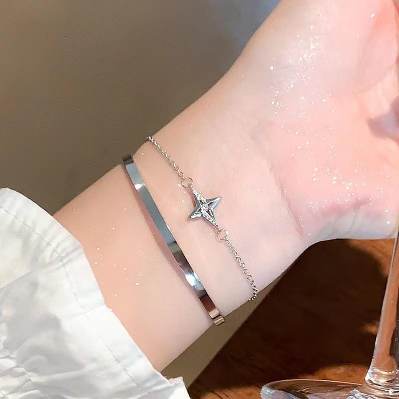 Premium Star Copper Bracelet Womens Unique Double Layer Elegant Hand Ornament