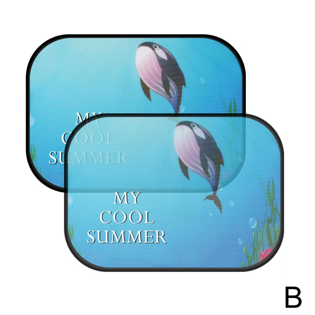 2pcs Car Side Window Sunshade Cartoon Patterned Auto Sun Shades Protector Foldable Car Cover for Baby Child Kids Car Styling