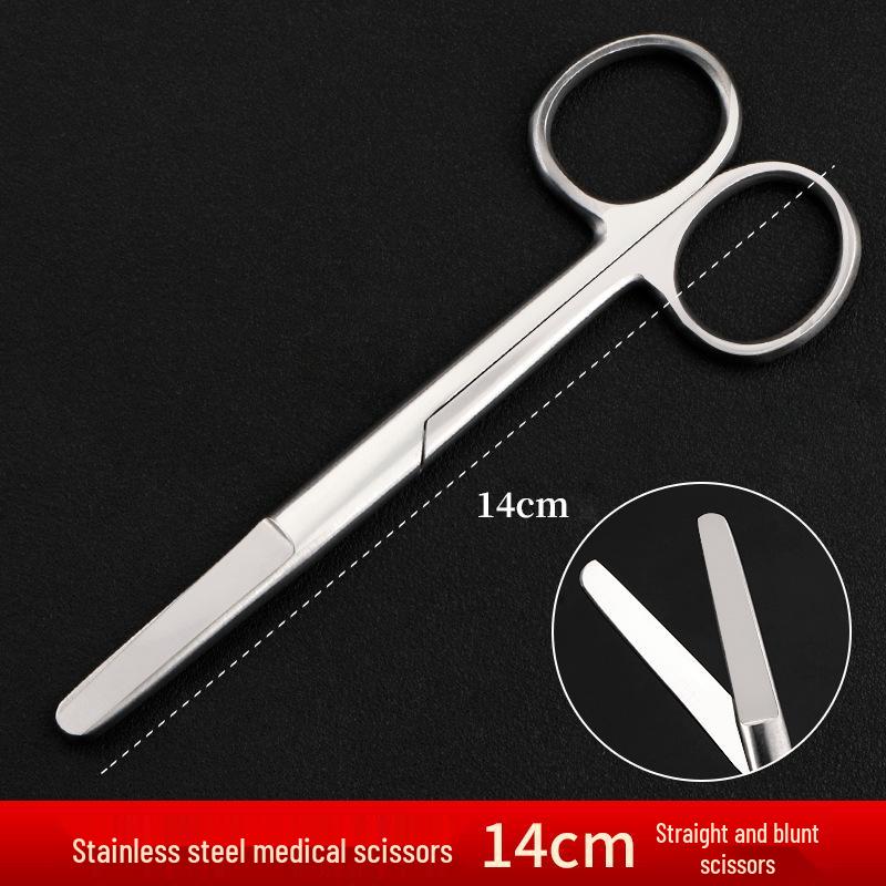 Stainless Steel Ophthalmic Surgical Scissors - Straight/Bent Tip, Sharp for Suture Removal
