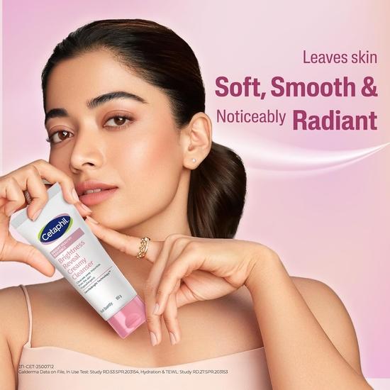 Cetaphil Cremă de curățare Brightness Reveal - 100 g| Gel de curățare facială pentru ten neuniform| Niacinamidă, Narcisă de mare| Fără parfum