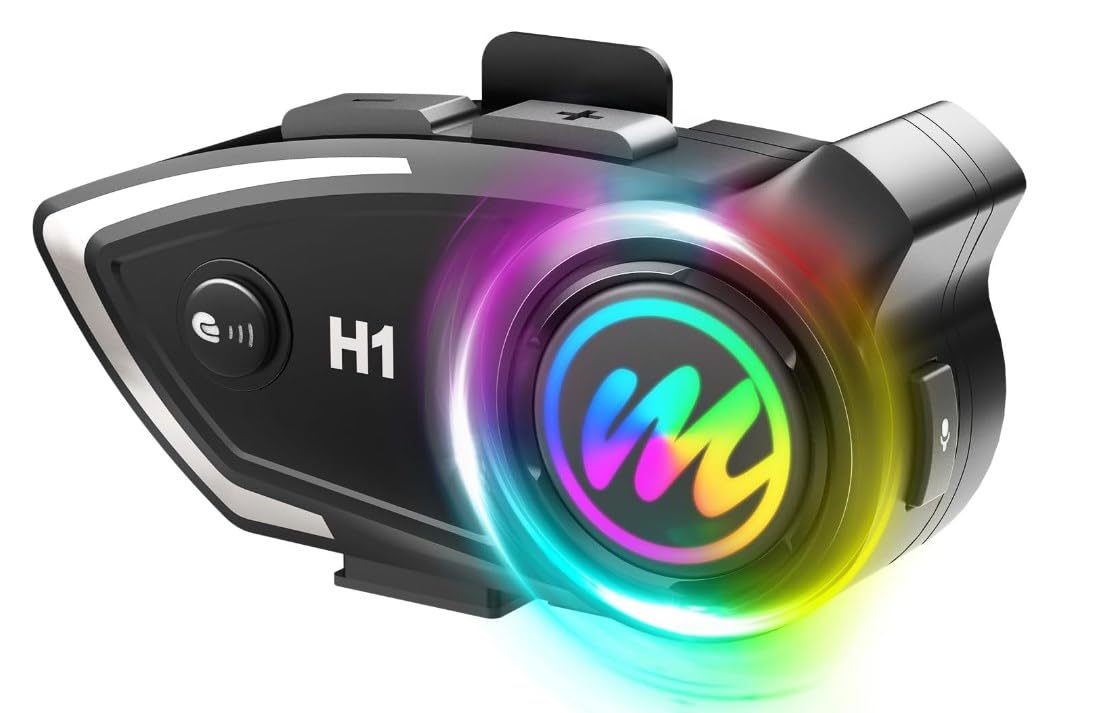 

Moman Motorcycle Moman Wireless Motorcycle Intercom with Noise 500m Talk Japanese 32 Hours of Continuous IP67 Easy CVC Motorcycle Helmet Intercom